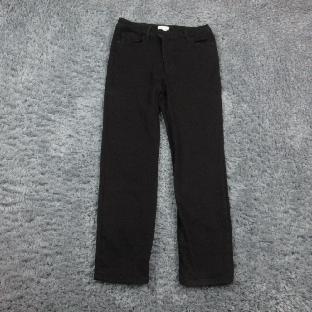 Good American Good Classic Jeans Womens 12 Black High Rise Straight 30x28
